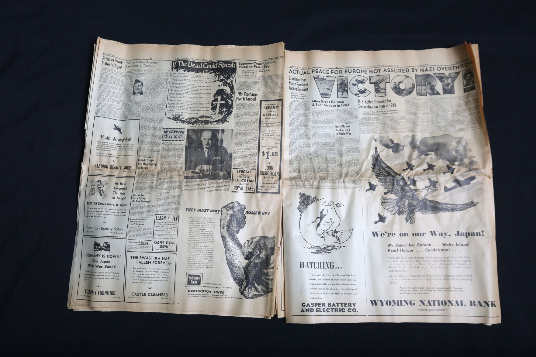 V-E Day Newspaper
